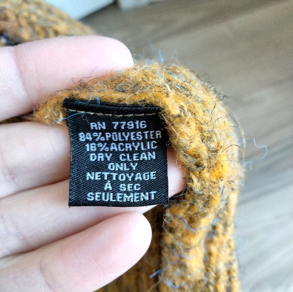 Mustard yellow fringe Cardigan from Anthropologie O/S - Picture 4 of 9